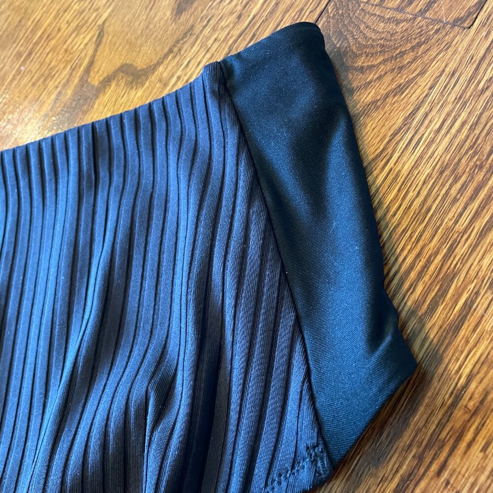 Athleta Black Ribbed High Waisted Swim Bottoms - Size Small - Picture 2 of 4